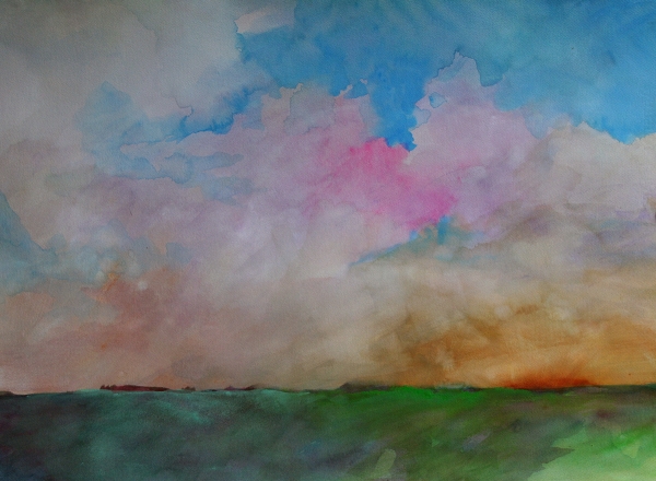 Click here to view Skies in Gold and Pink by Calvin deRuyter