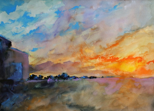 Click here to view Sunrise Over the Barn by Calvin deRuyter