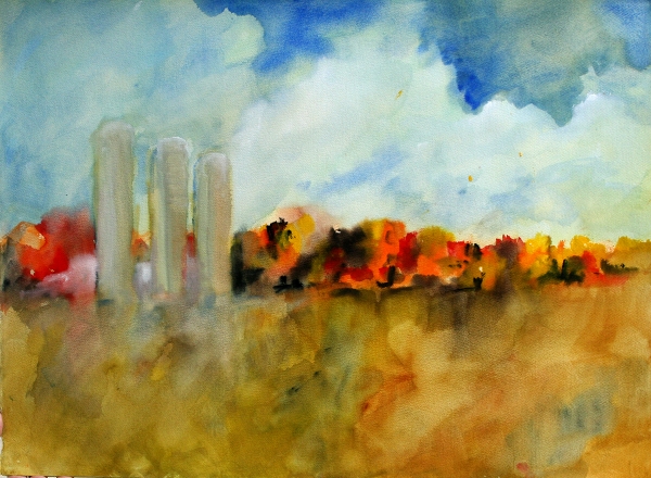Click here to view Three Silos by Calvin deRuyter