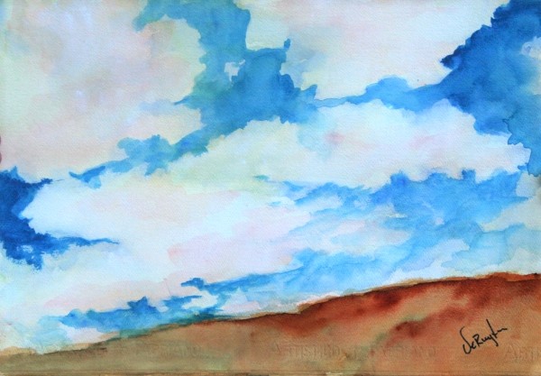 Click here to view Cotton Clouds Roll Over the Hill  by Calvin deRuyter