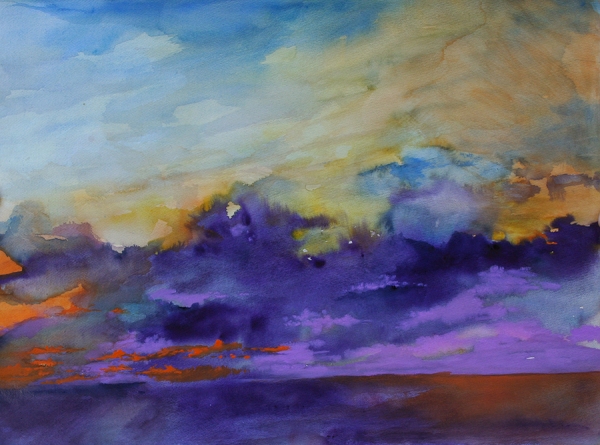 Click here to view Sunset in Orange and Purple by Calvin deRuyter