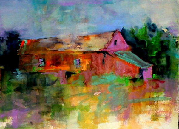 Click here to view Sunrise on the Johnson Barn by Calvin deRuyter