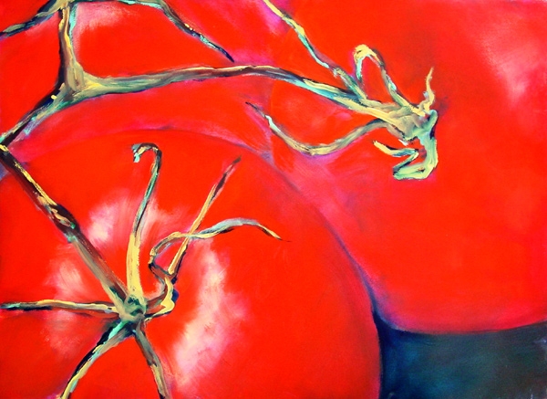 Click here to view Tomatoes On Vine #1 by Calvin deRuyter