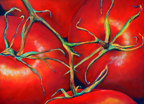 Click here to view Tomatoes on Vine #2 by Calvin deRuyter