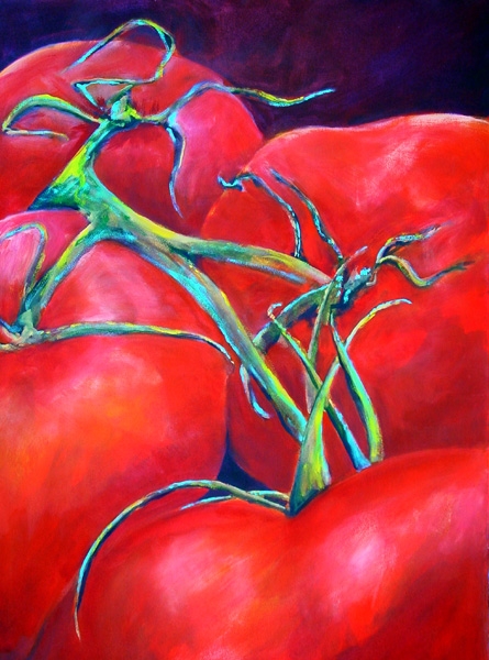 Click here to view Tomatoes on Vine #3 by Calvin deRuyter