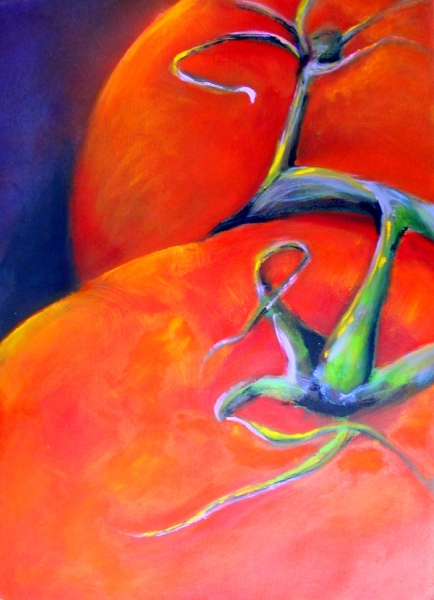Click here to view Tomatoes on Vine #6 by Calvin deRuyter