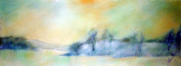Click here to view Winter Over Lake Christina by Calvin deRuyter