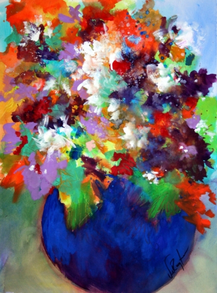 Click here to view Blue Vase by Calvin deRuyter