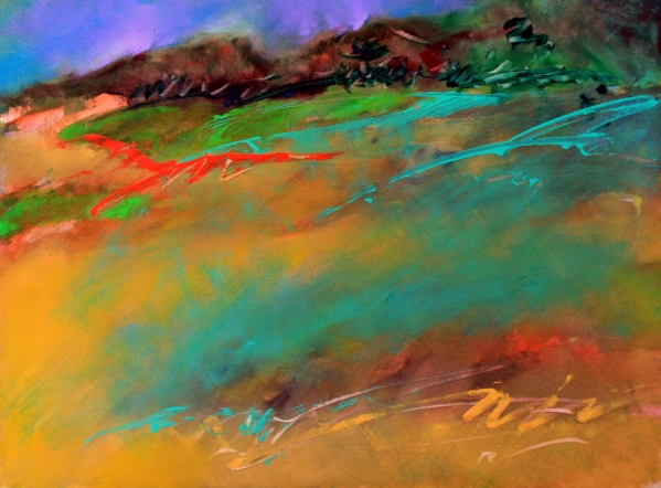 Click here to view Pasture in Mint and Gold by Calvin deRuyter