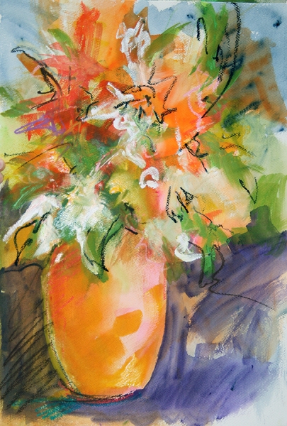 Click here to view Bouquet in Yellow Vase by Calvin deRuyter