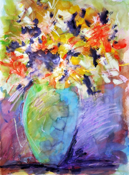 Click here to view Bouquet In Opaque Vase by Calvin deRuyter