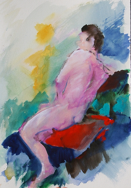 Click here to view Nude on Red by Calvin deRuyter